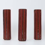 Pottery Mosaic Vases by W. Zimmermann for Ritter Set of 3