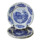 4 vintage Sarreguemines Castle model dessert plates