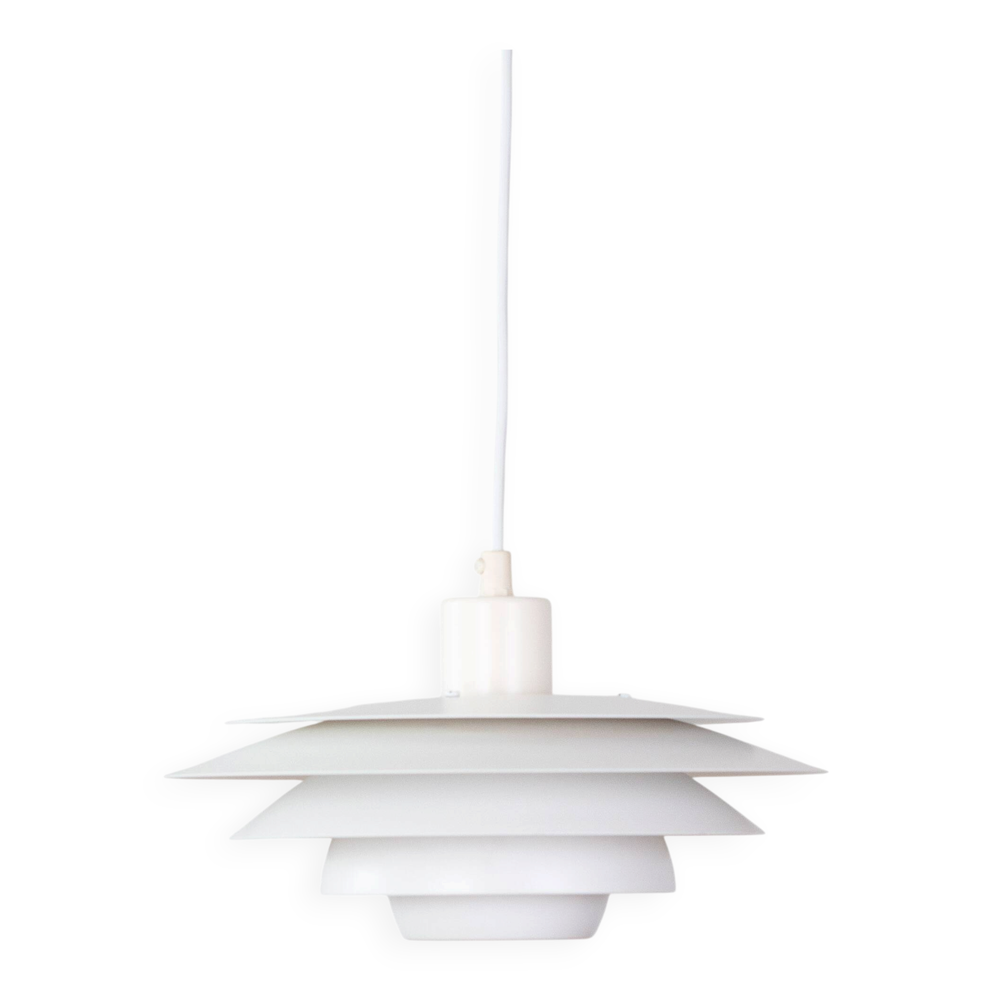 Vintage Danish pendant lamp Verona by Kurt Wiborg, Jeka, 1980s.