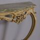 EARLY 20TH CENTURY BAROQUE-STYLE GOLDEN WOOD AND ONYX WALL CONSOLE TABLE
