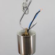 Mid-century Czech glass pendant lamp, chrome, 1960s