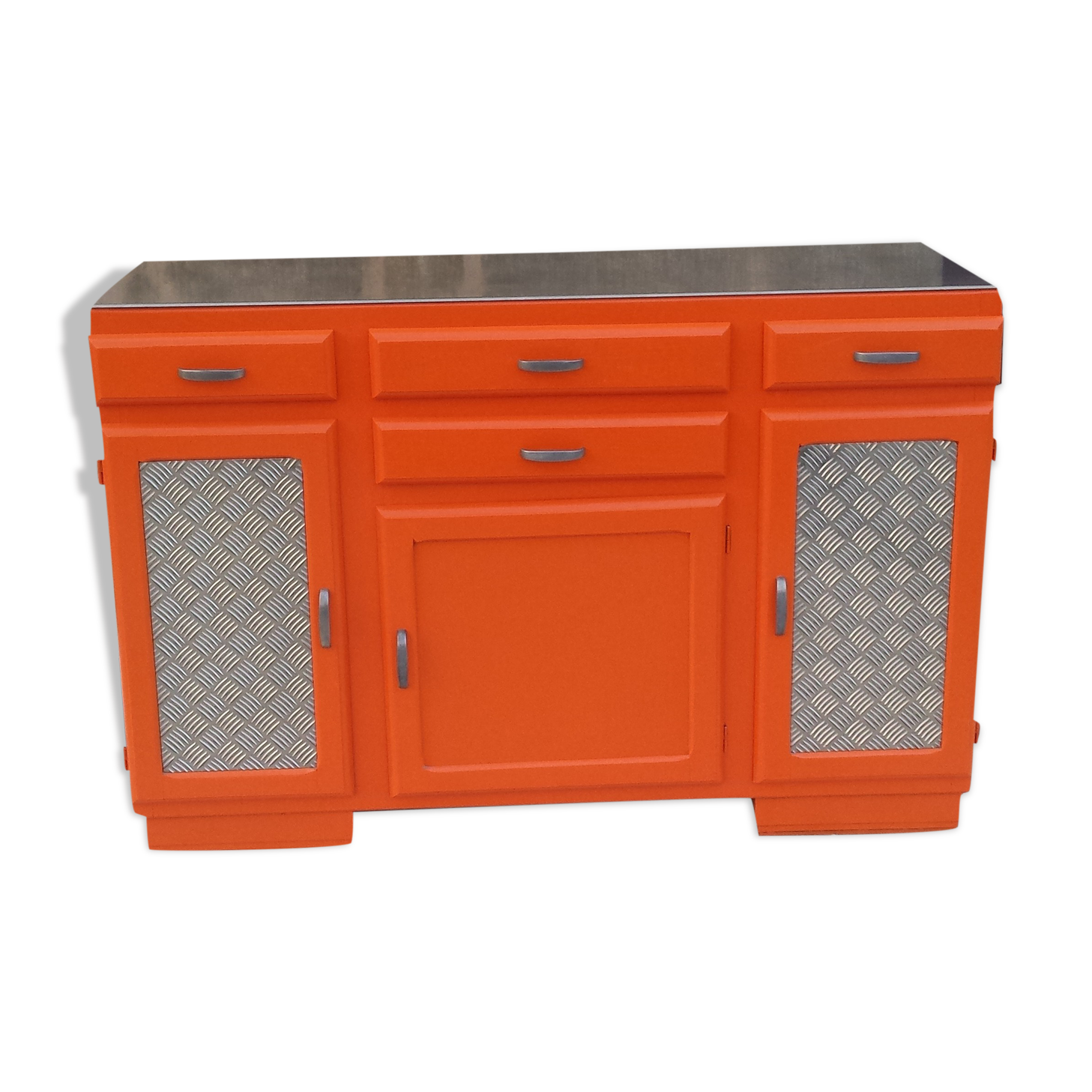 Buffet mado orange et inox