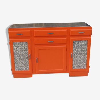 Orange and stainless steel mado buffet