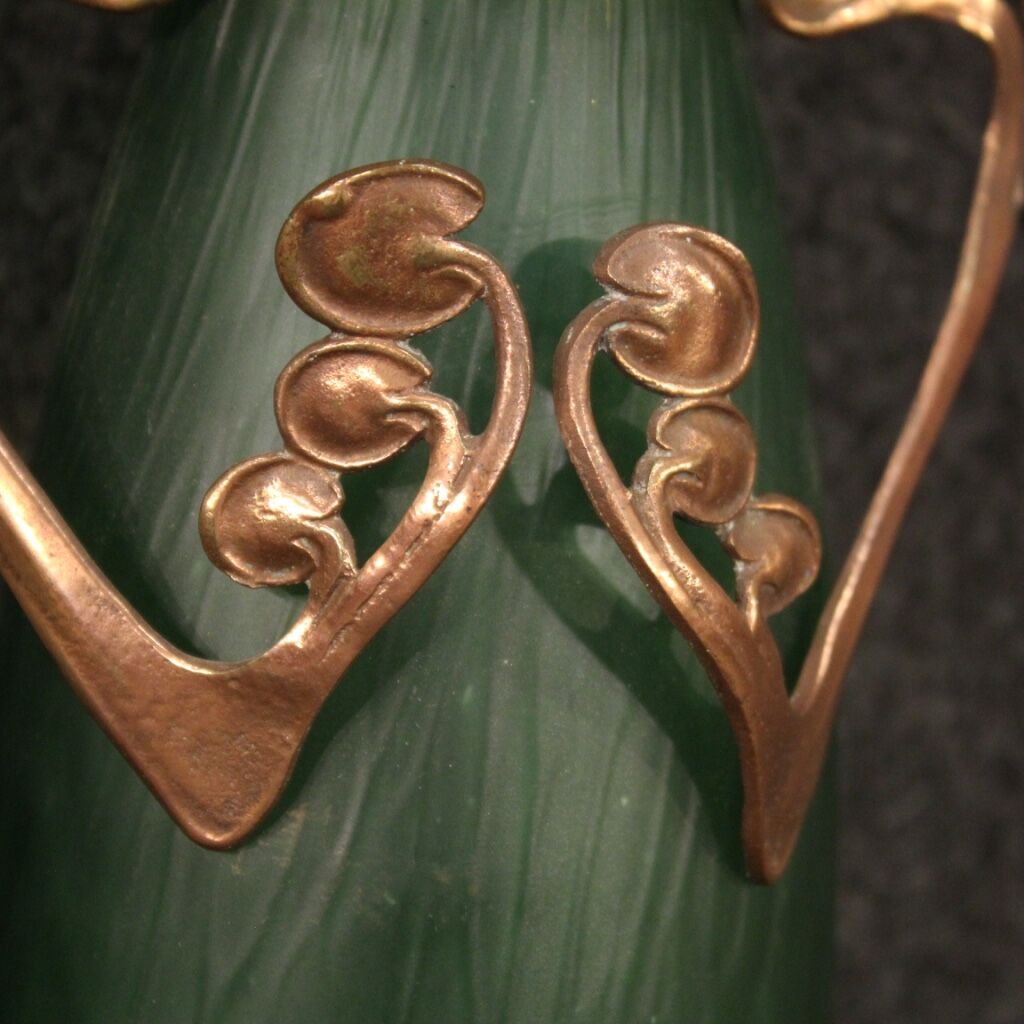 Pair of French glass vases in Art Nouveau style