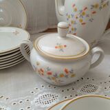 Service à café- thé 10 pers en porcelaine fine ancienne marquée M.Z Czechoslovakia