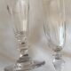 Set of 6 assorted champagne flutes late 19th century cut with cut-offs
