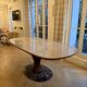 Table design en verre et bois
