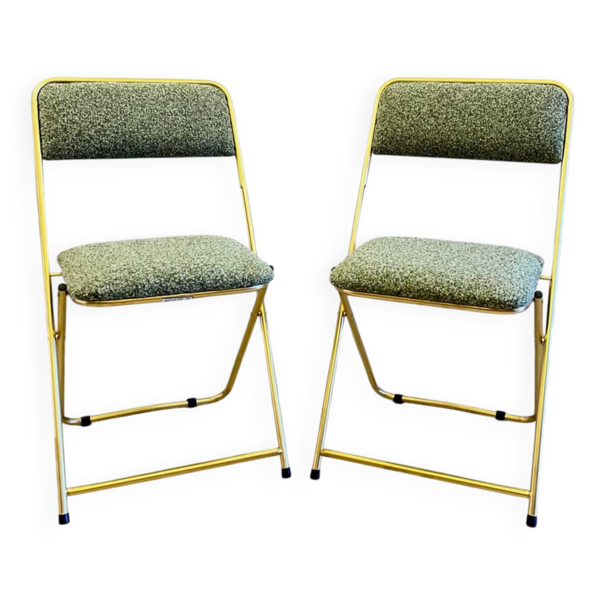 Paire de chaises Lafuma vintage restaurées – design années 70