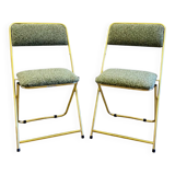 Paire de chaises Lafuma vintage restaurées – design années 70