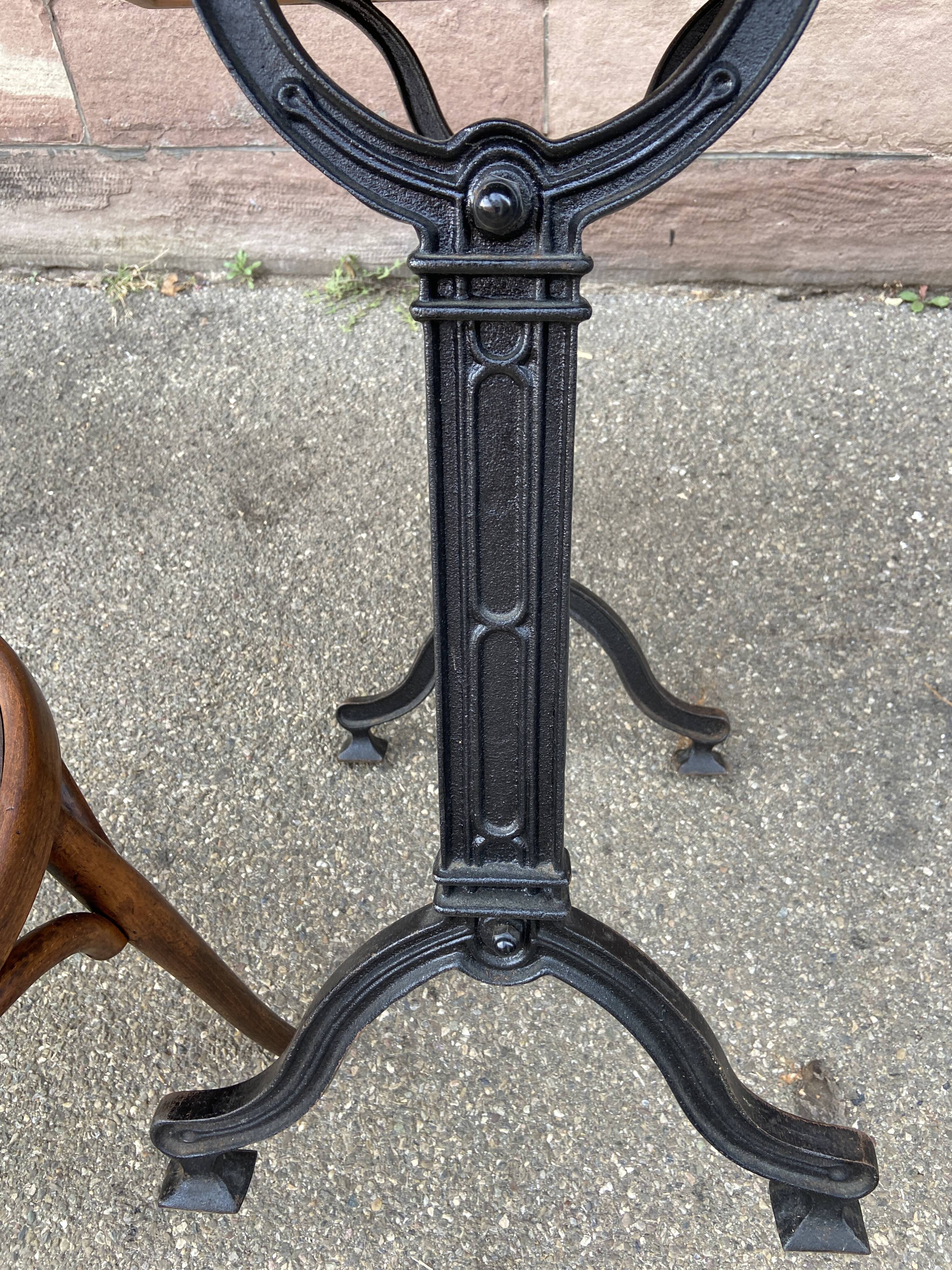 Parisian cast iron bistro table Mid-century French Paris café Montmartre bistro table 80s