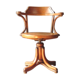 Fauteuil de bureau Thonet 1900 assise étoile
