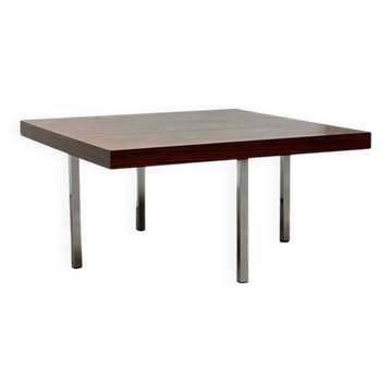 Square coffee table in rosewood.