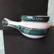 French artisan ceramics – decorative pan in Capron style – year