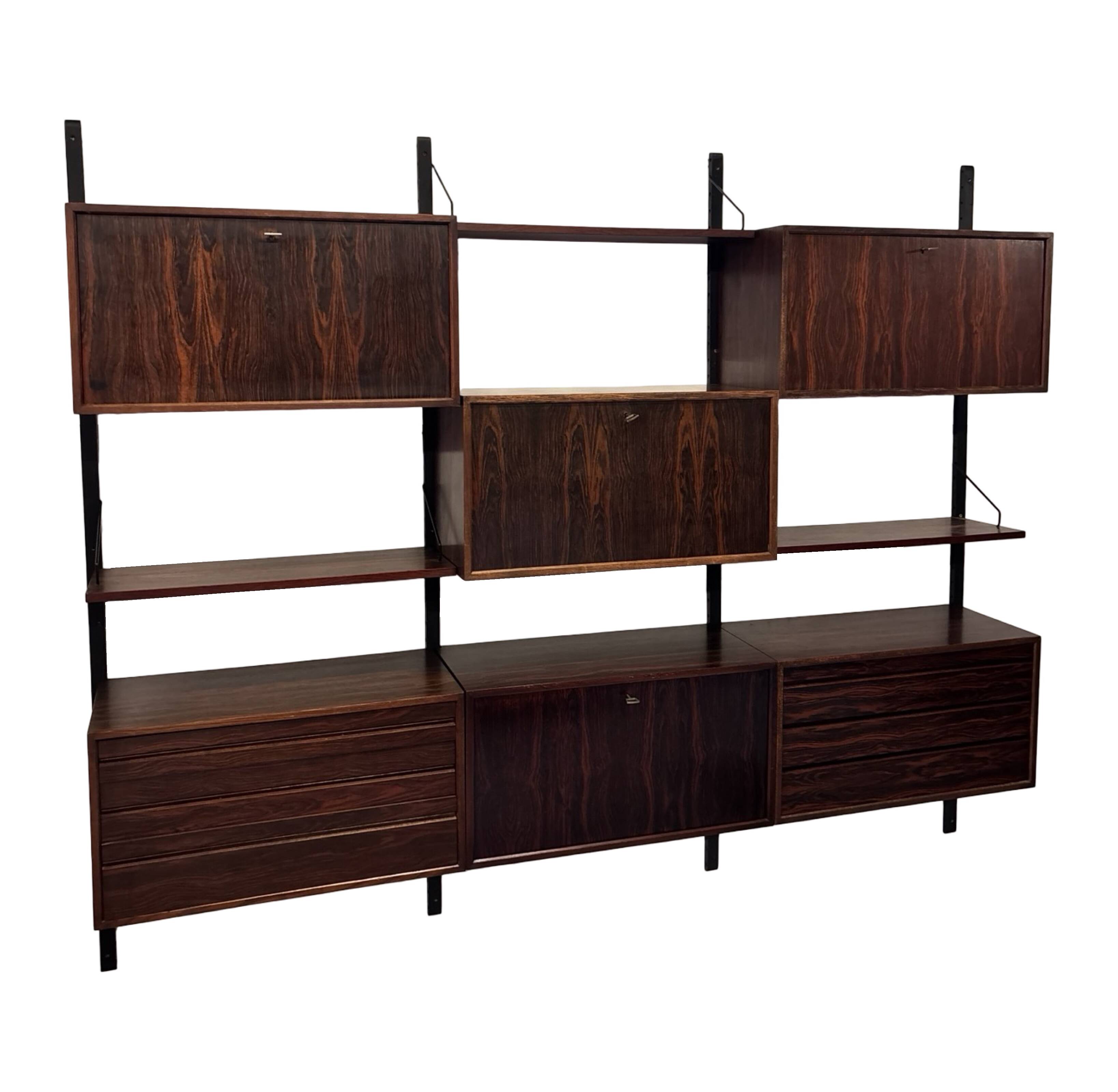 Vintage Poul Cadovius Royal System Wall System Rosewood