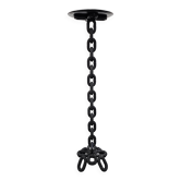 Grand brutalist chandelier in iron chain, 1960s