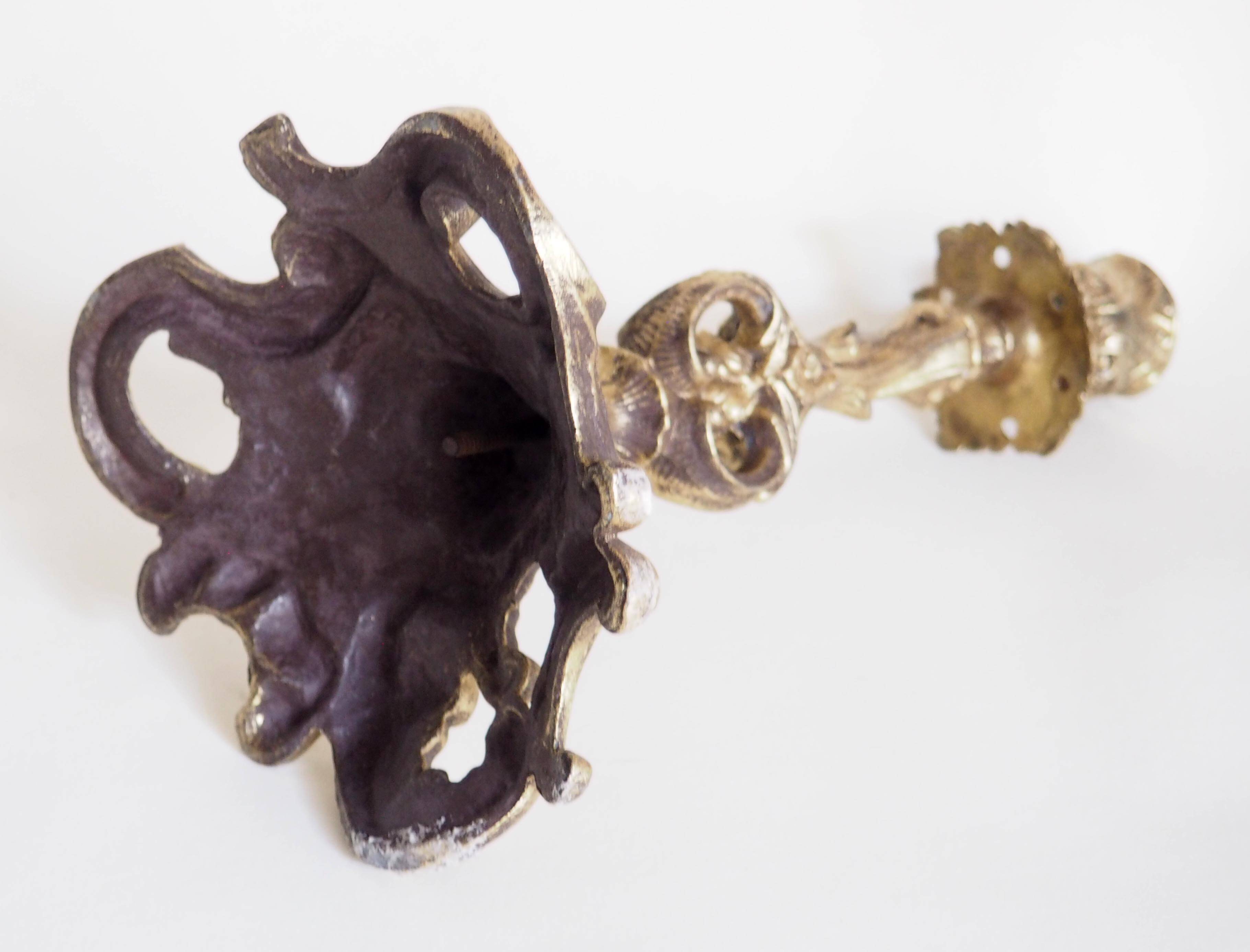 Bronze rockery candle holder