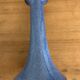Paire de petits vases soliflores en grès bleu émaillé