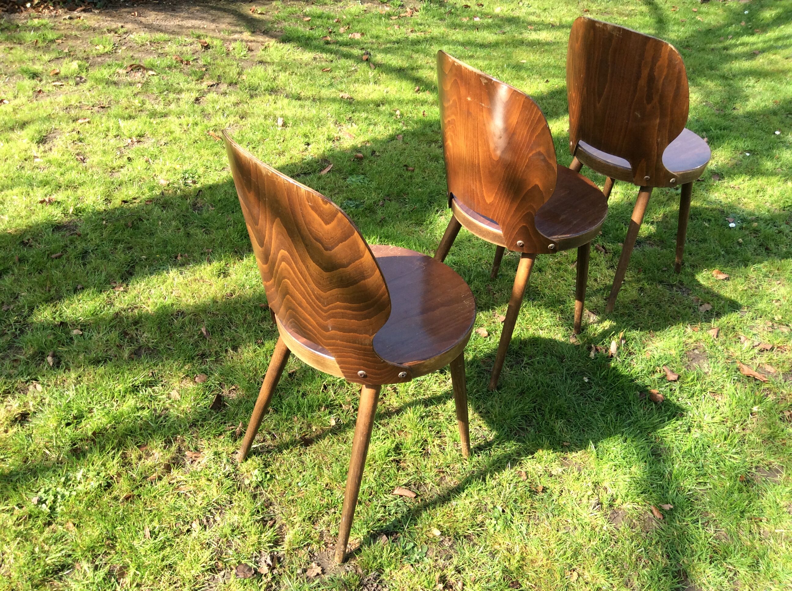 3 bistro chairs