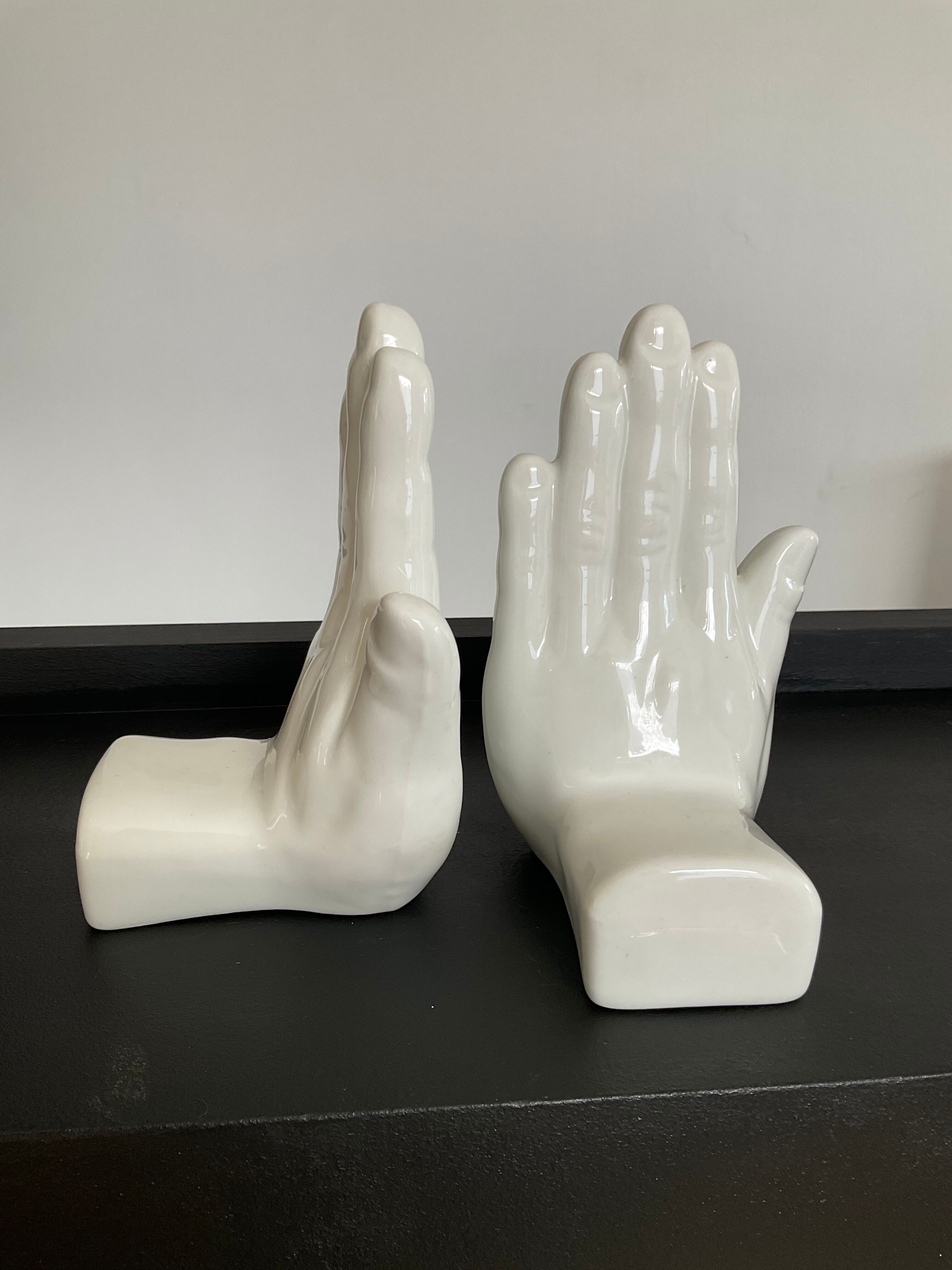 Pair of Ceramic Handends 70s-80s