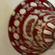 Large depoli glass vase and red glass, Christmas ambience motifs