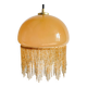 Fringed opaline pendant light