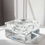 Cendrier en verre soufflé à bulles par Nybro Sweden