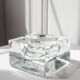 Bubble blown glass ashtray by Nybro Sweden