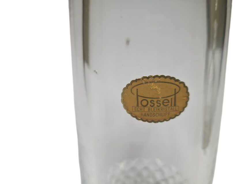Art Deco crystal carafe from Possell, Germany, 1960s