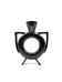 Organic modern black ceramic vase, Italy 1980s