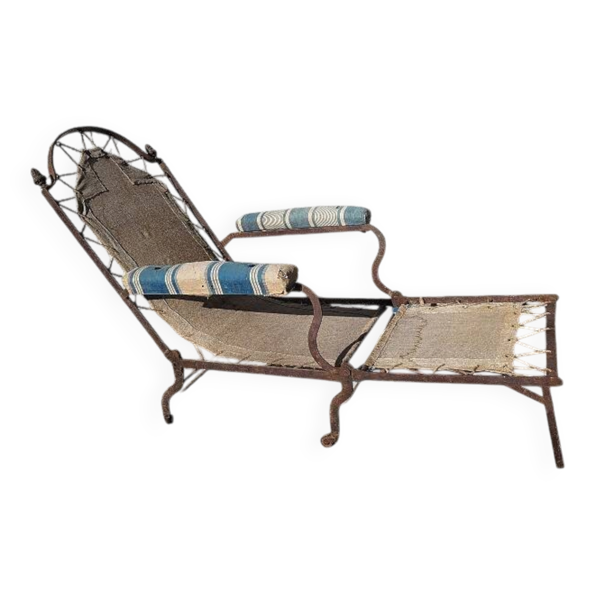 Folding camping chaise longue armchair empire of the 19th century