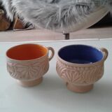 Tasses en terre cuite