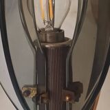 Smoked Glass and Brass Applique / Wall Light by Gino Paroldo