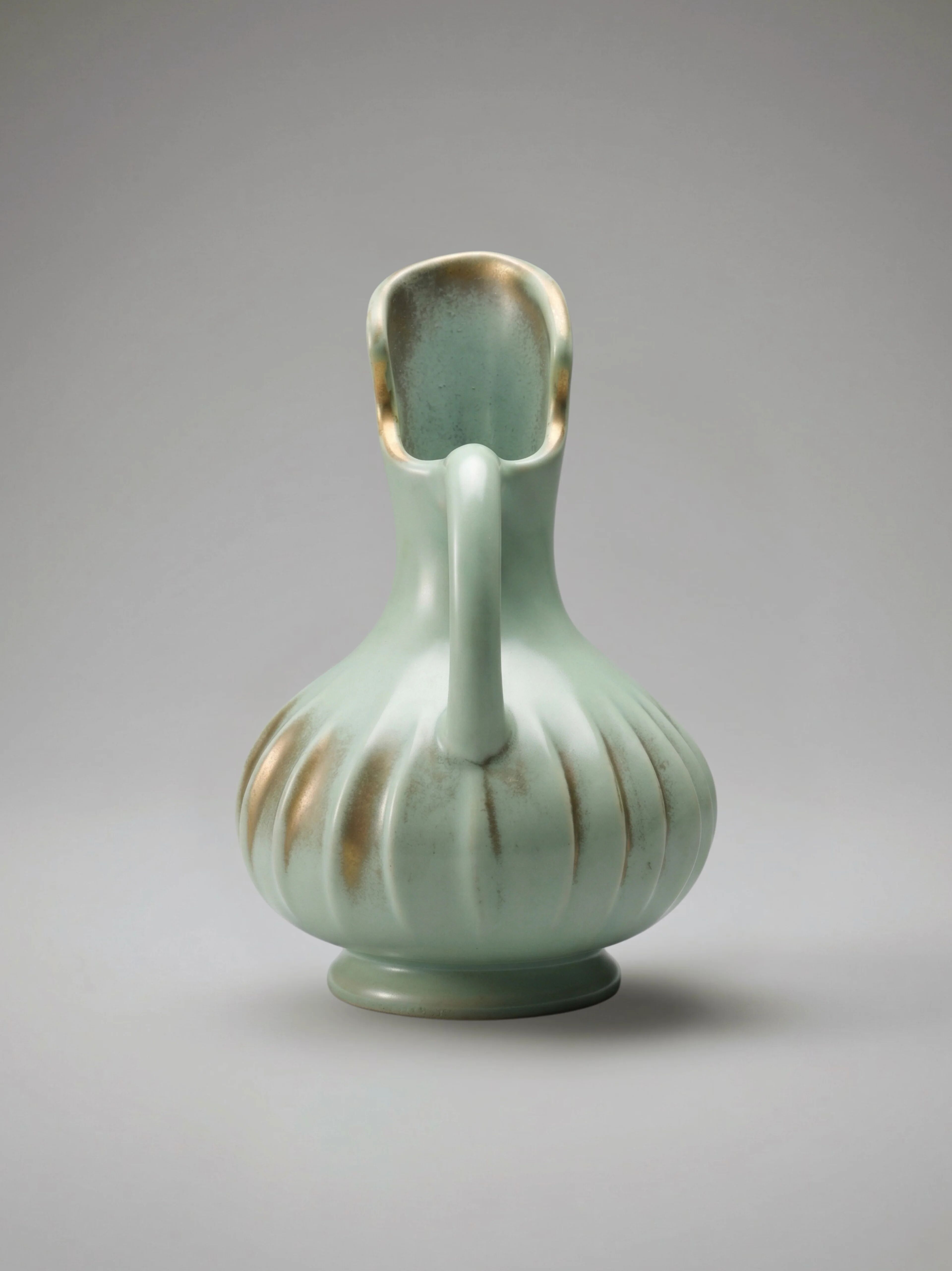 Ceramic vase B. Letalle Saint-Clément – model 9002 – celadon green – 18 cm