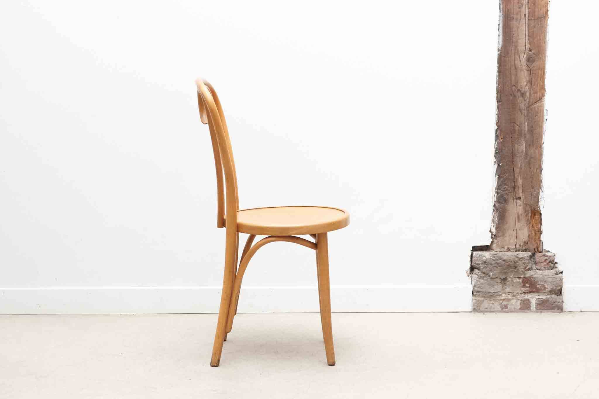 Thonet style heart bistro chair in beech