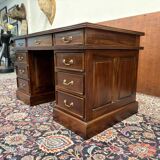 Classic English Desk with Green Leather