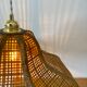Suspension lampshade vintag in wood and canning