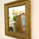Period Mirror with Wooden and Gilded Stucco Frame – 19th Century Patina
