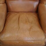 Wingback Chair Made of Cowhide Leather