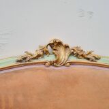 Lit style Louis XV en bois laqué et doré