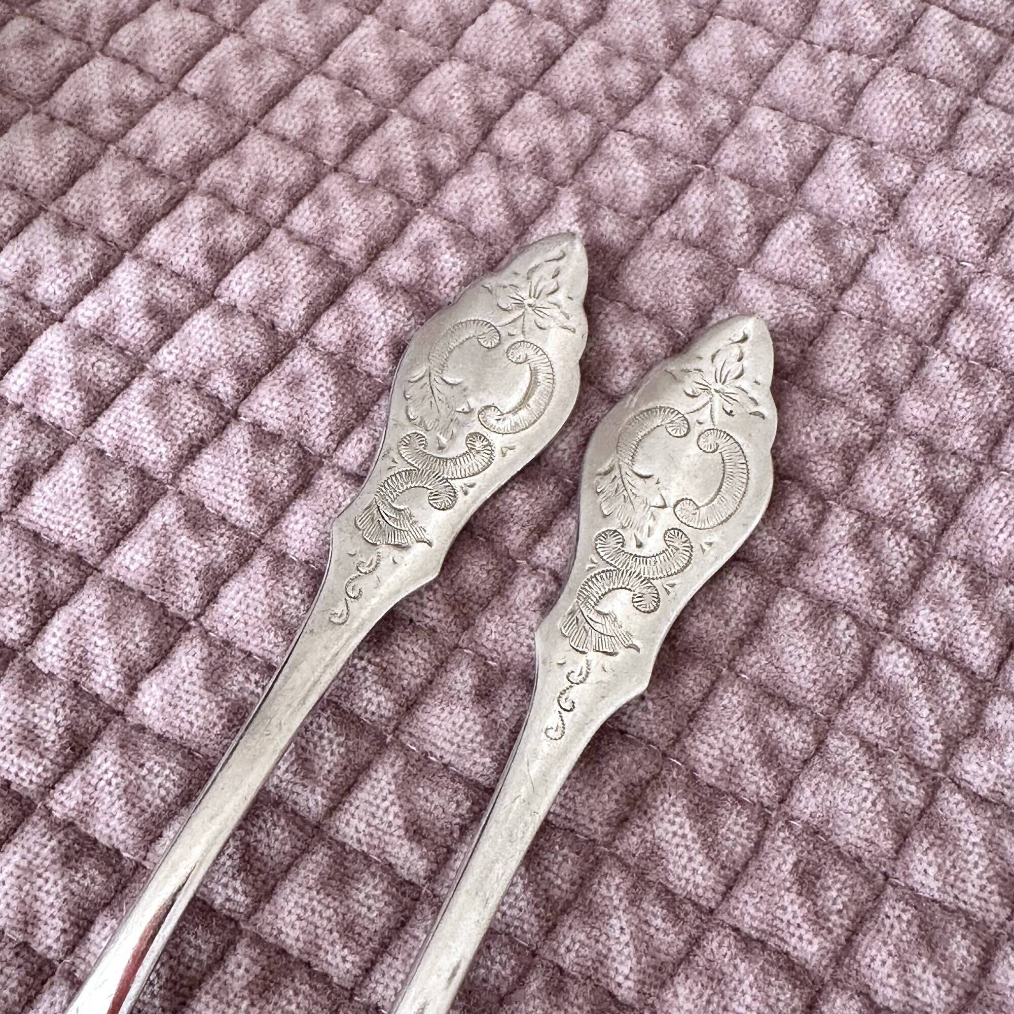 Set of 6 Gebrüder Hepp Cake Forks | Silver Plated