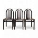 Set of 3 black Baumann chairs, Argos model.