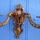 Louis XV style Bronze Brass twin arm wall lights