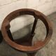 Side table tripod Empire style in solid mahogany and grey marble tray