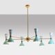 Radiant diablo-shaped chandelier with 12 lights. Contemporary.