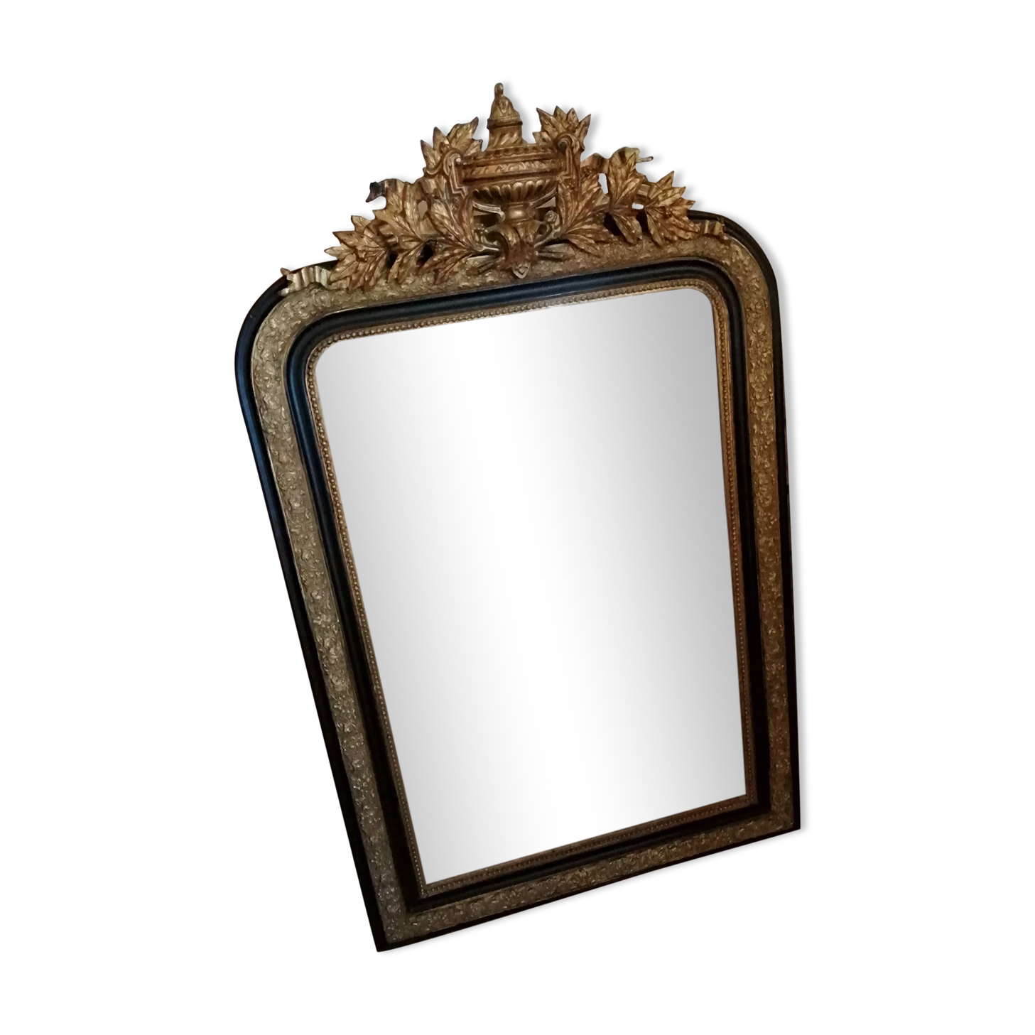 Old gilded mirror Napoleon III style