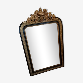 Ancien miroir doré style Napoléon III
