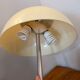 Space age mid-century mushroom lamp in brushed aluminium.