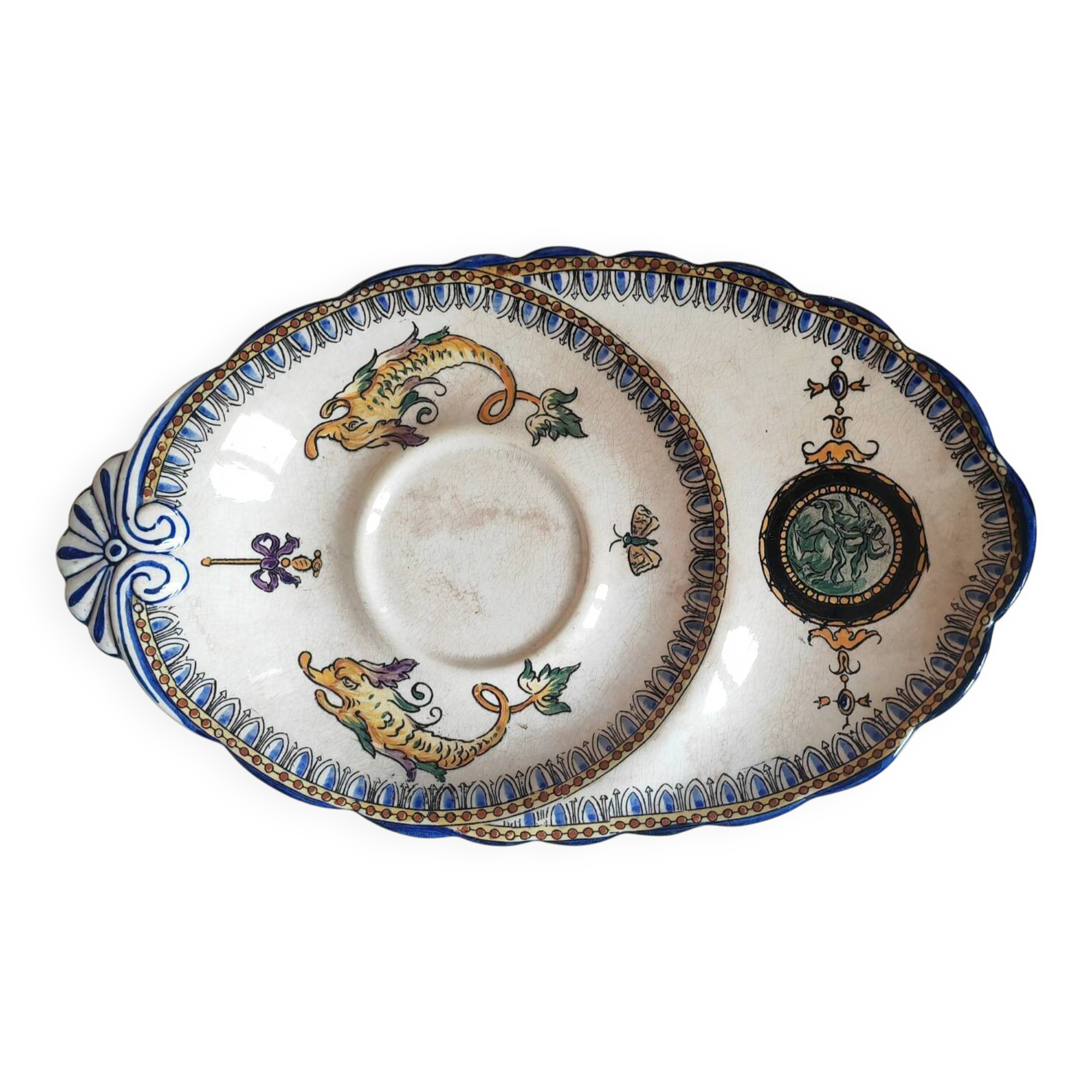 Gien plate, 19th century