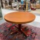 Baumann round teak table, vintage 1970s, Roche Bobois