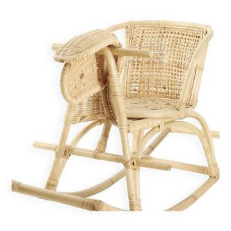 Rattan rocking chair with sheep's head for children SHEEP